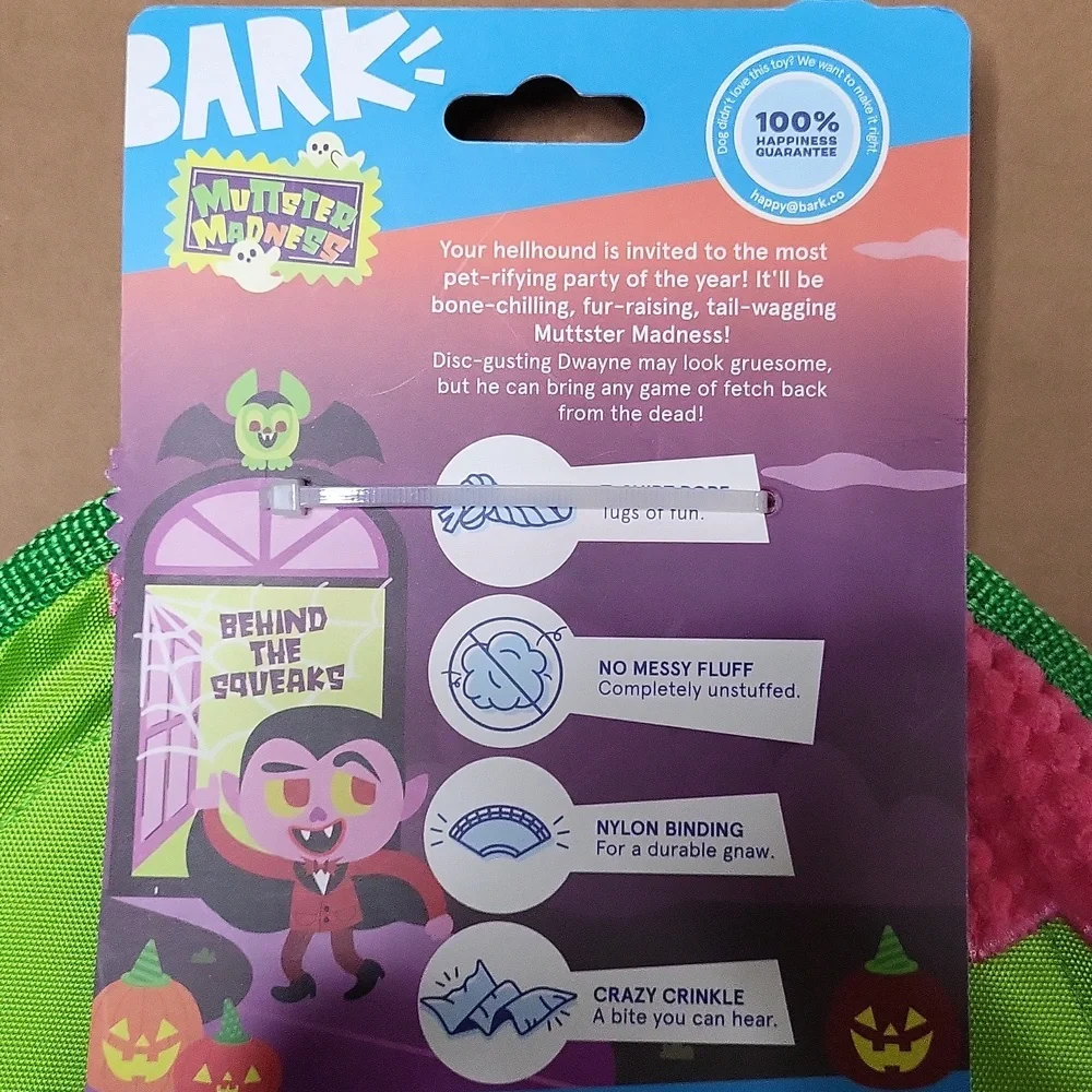 Bark Vibrant Green and Pink Fetch Toy